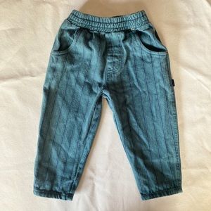 Vintage Striped Denim Pants